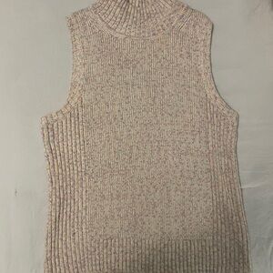 Cozy Knit Sleeveless Turtleneck Sweater